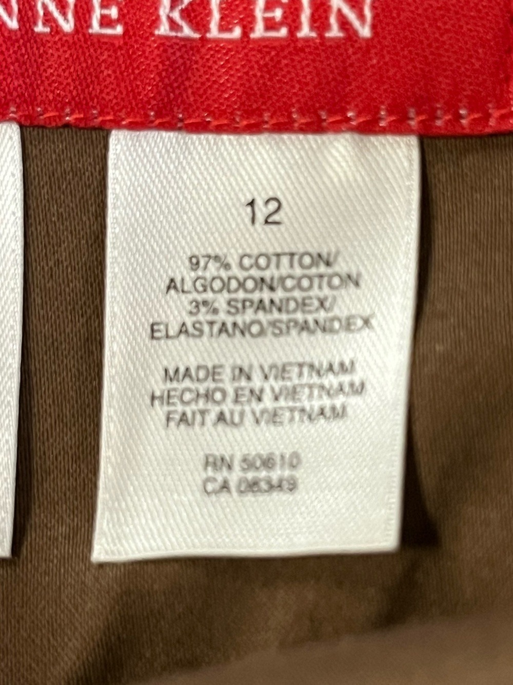 Anne Klein Chocolate Brown Flared A-Line Panel Skirt sz 12 NWT - Picture 7 of 8